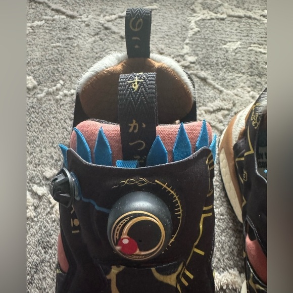 Reebok x Power Rangers Instapump Fury 94 Black Ruscly Gold Size 7 - Picture 11 of 16